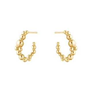 Georg Jensen Moonlight Grapes Earhoops in 18 KT Yellow Gold | Kneen & Co