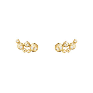Georg Jensen Moonlight Grapes Ear Cuff in 18 KT Yellow Gold With Diamonds 0.14 CT | Kneen & Co