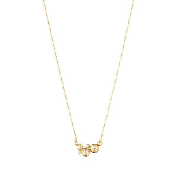 Georg Jensen Moonlight Grapes Pendant in 18 KT Yellow Gold With Diamonds 0.09 CT | Kneen & Co