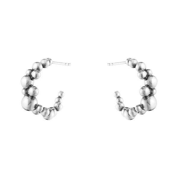 Georg Jensen Moonlight Grapes Ear Hoops in Sterling Silver | Kneen & Co