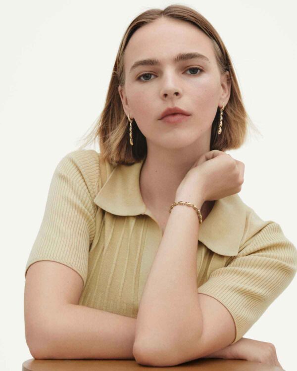 GJ-AW24-Reflect-20001640-1200w-100KB Georg Jensen Reflect Link Earrings Gold | Kneen & Co