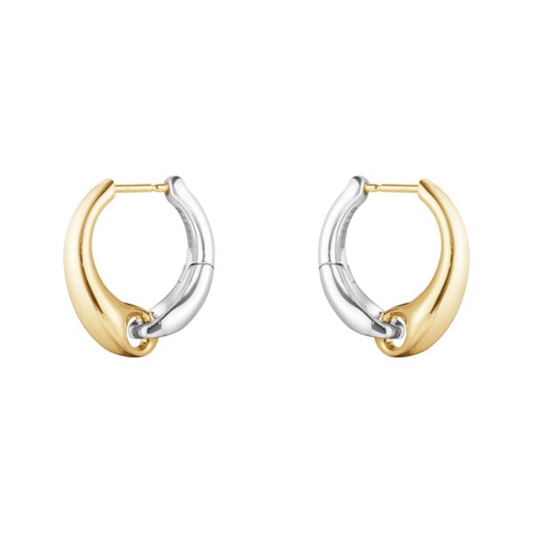 GJensen-20001180-REFLECT-LARGE-EARHOOP-652B-SLVR-YG-1200x1200-100KB Georg Jensen Reflect Large Earhoops Gold & Silver | Kneen & Co