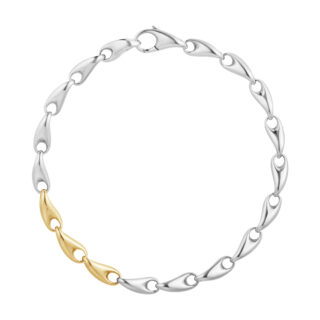 Georg Jensen Reflect Slim Bracelet Gold & Silver | Kneen & Co