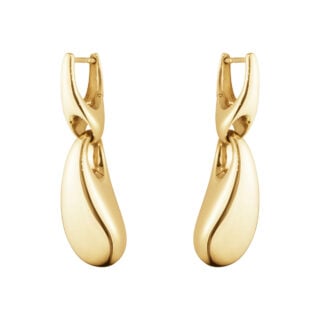 Georg Jensen Reflect Earrings Gold | Kneen & Co