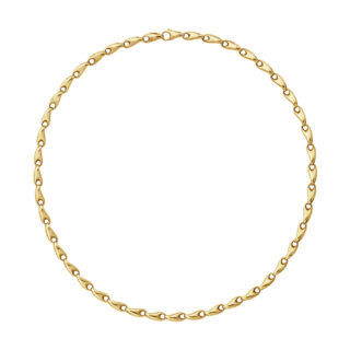 Georg Jensen Reflect Slim Link Necklace Gold | Kneen & Co