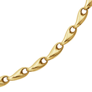Georg Jensen Reflect Slim Link Necklace Gold | Kneen & Co