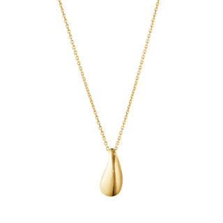 Georg Jensen Reflect Small Pendant Necklace Gold | Kneen & Co