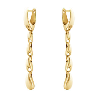 Georg Jensen Reflect Link Earrings Gold | Kneen & Co
