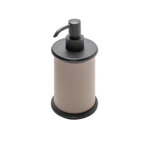 HA597_Ravello_soap_dispenser_bronze_H83stone_CUTOUT01-1200x1200-100kb Giobagnara Ravello Leather Soap Dispenser