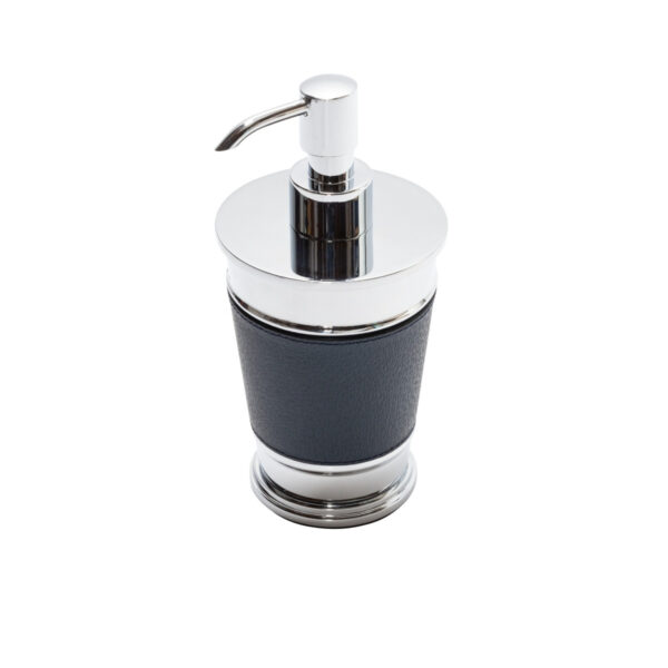 HA997_Manhattan_soap_dispenser_B33ocean_chrome_CUTOUT01-1200x1200-100kb Giobagnara Manhattan Leather Soap Dispenser