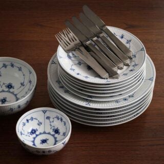 Royal Copenhagen Blue Fluted Plain dinnerware | Kneen & Co