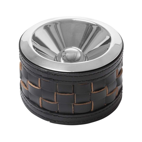 GB-RIVIERE-BK-CA-Barcellona-Ashtray-RO20BLK-CUTOUT01-1200x1200-100KB Riviere Barcellona Leather Ashtray | Kneen & Co