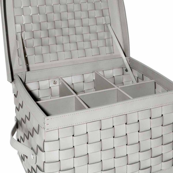GB-RIVIERE-BK-SH-6-Barcellona-ShoeTrunk-wDiveders+Lid-GREY-SM-OPEN-CUTOUT01-1200x1200-100KB Riviere Barcellona Leather Shoe Trunk | Kneen & Co