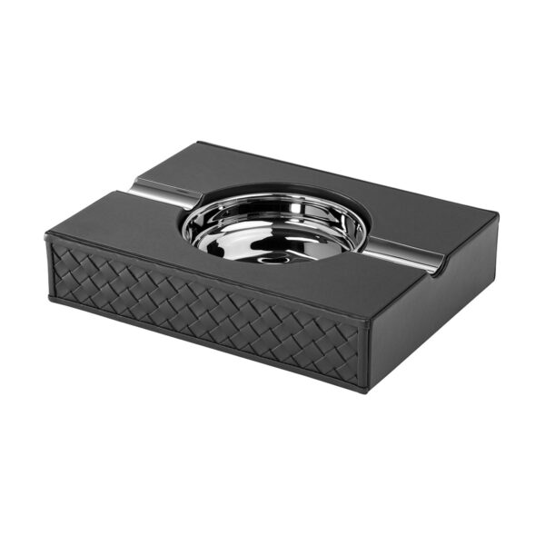 GB-RIVIERE-CA-INT-Zeno-Handwoven-Ashtray-BLK-CUTOUT01-1200x1200-100KB Riviere Zeno Leather Ashtray | Kneen & Co