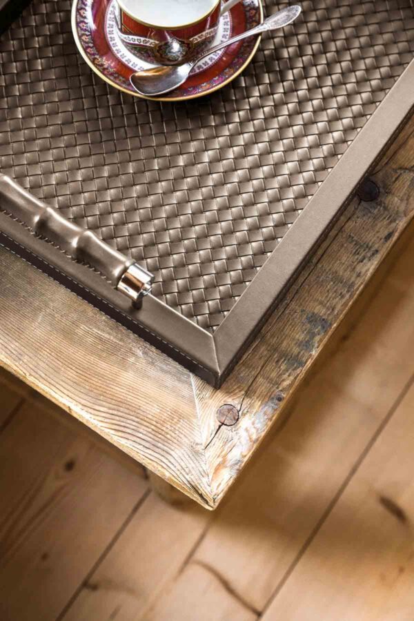 Riviere Lea Leather Tray | Kneen & Co