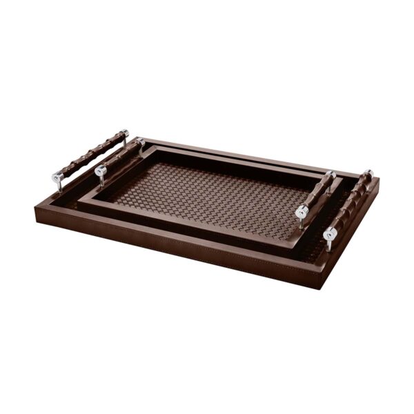 Riviere Lea Leather Tray | Kneen & Co