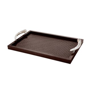 Riviere Dafne Woven Leather Tray | Kneen & Co