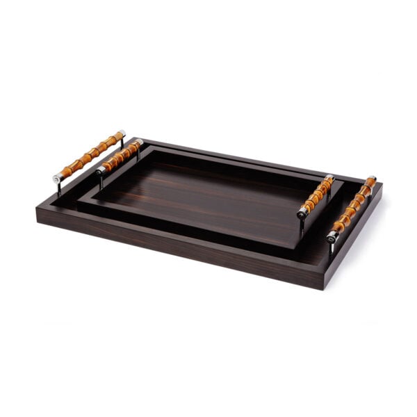 GB-RIVIERE-VGE-B-VPE-B-Frida-Trays-RectangularwBambooHandles-Macassar-EBONY-CUTOUT01-1200x1200-100KB Riviere Frida Leather Tray | Kneen & Co