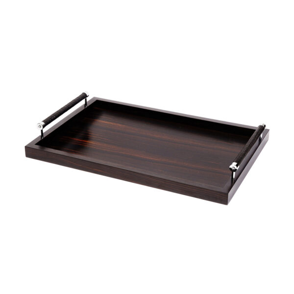 GB-RIVIERE-VGE-P-Diana-Ebony-RectangularTray-wLeatherHandles-BLK-Macassar-EBONY-LG-CUTOUT01-1200x1200-100KB Riviere Diana Leather Tray | Kneen & Co
