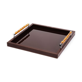Riviere Frida Leather Tray | Kneen & Co