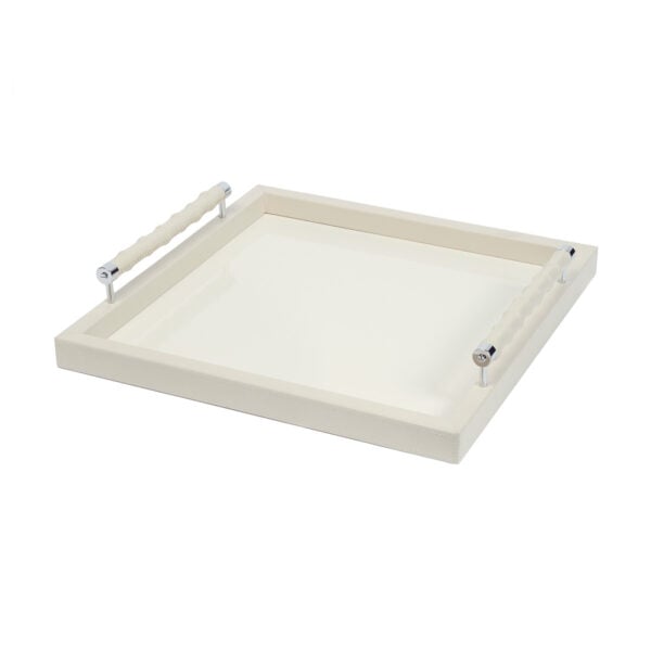 GB-RIVIERE-VGQ-LP-BP-Lea-Tray-SQRLaquared-wBamboo-LeatherCovered-Handles-IVORY-CUTOUT01-1200x1200-100KB Riviere Lea Lacquer Tray | Kneen & Co