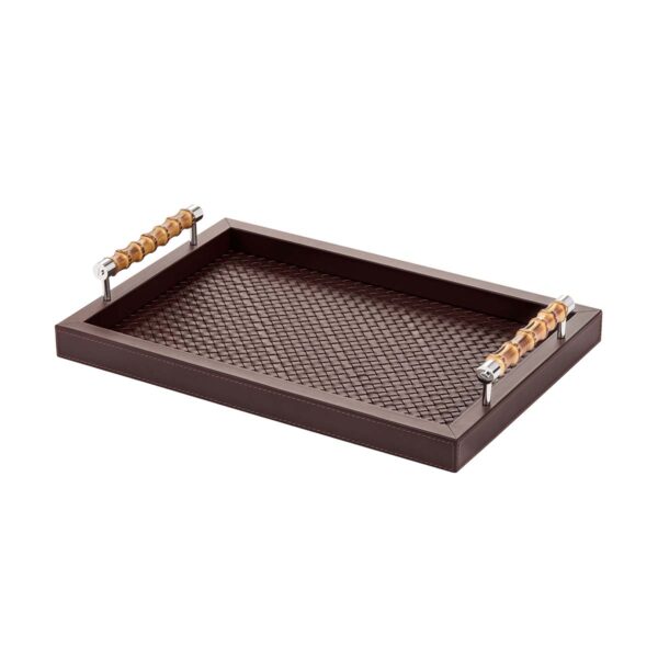 GB-RIVIERE-VP-INT-B-Frida-Tray-WovenLeather-bamboo-CUTOUT-MOKA-1200x1200-100KB Riviere Frida Leather Tray | Kneen & Co