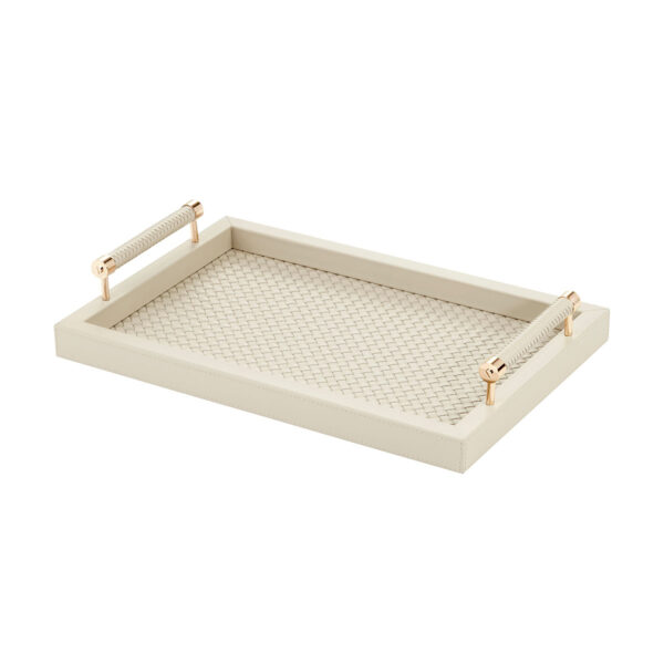GB-RIVIERE-VP-INT-P-Diana-Handwoven-RectangularTrayDetail-GOLD-SM-IVORY-CUTOUT01-1200x1200-100KB Riviere Diana Leather Tray | Kneen & Co