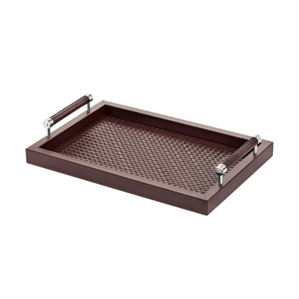 GB-RIVIERE-VP-INT-P-Diana-Tray-WovenLeather-bamboo-CUTOUT-MOKA-1200x1200-100KB Riviere Diana Leather Tray | Kneen & Co