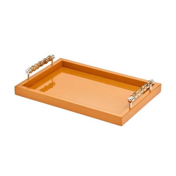 GB-RIVIERE-VPL-B-Frida-Tray-RectangularBamboo-WithHandle-PUMPKIN-CUTOUT-1200x1200-100KB Riviere Frida Leather Tray | Kneen & Co
