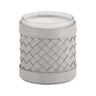Riviere Ester Handwoven Leather Candle Holder | Kneen & Co