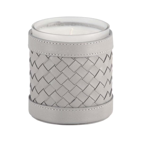 Riviere Ester Handwoven Leather Candle Holder | Kneen & Co