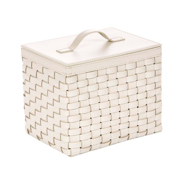 Riviere Barcellona Rectangular Leather Basket | Kneen & Co