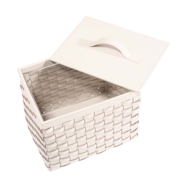 Riviere Barcellona Rectangular Leather Basket | Kneen & Co