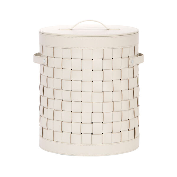 Riviere Barcellona Round Leather Basket | Kneen & Co