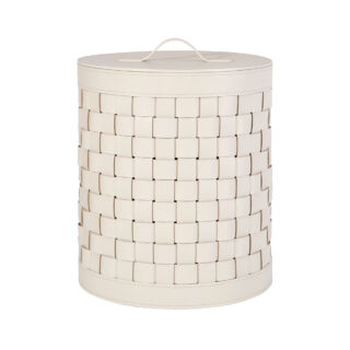 Riviere Barcellona Round Leather Basket | Kneen & Co