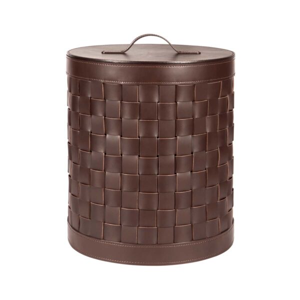 Riviere Barcellona Round Leather Basket | Kneen & Co