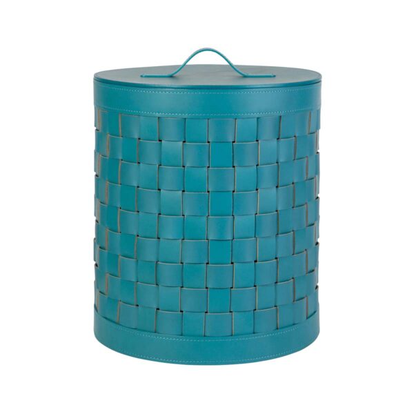 Riviere Barcellona Round Leather Basket | Kneen & Co