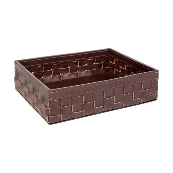 Riviere Barcellona Rectangular Leather Basket | Kneen & Co