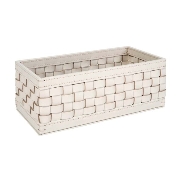 Riviere Barcellona Rectangular Leather Basket | Kneen & Co