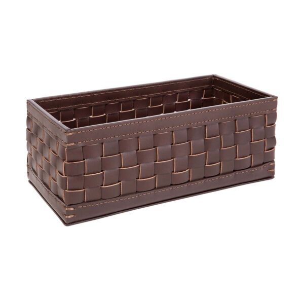 Riviere Barcellona Rectangular Leather Basket | Kneen & Co