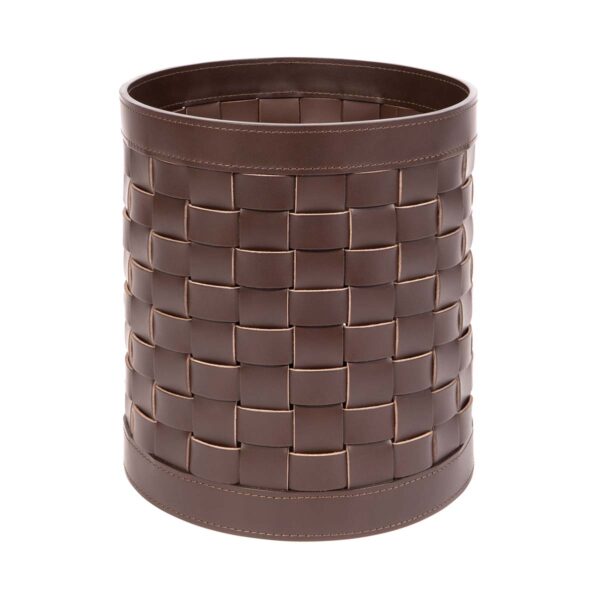 Riviere Barcellona Round Leather Basket | Kneen & Co