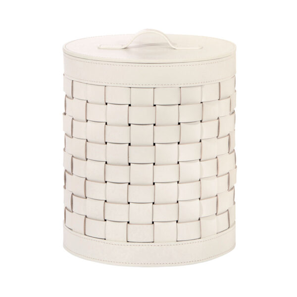 Riviere Barcellona Round Leather Basket | Kneen & Co
