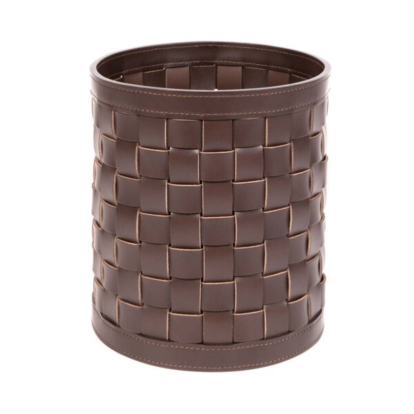Riviere Barcellona Round Leather Basket | Kneen & Co