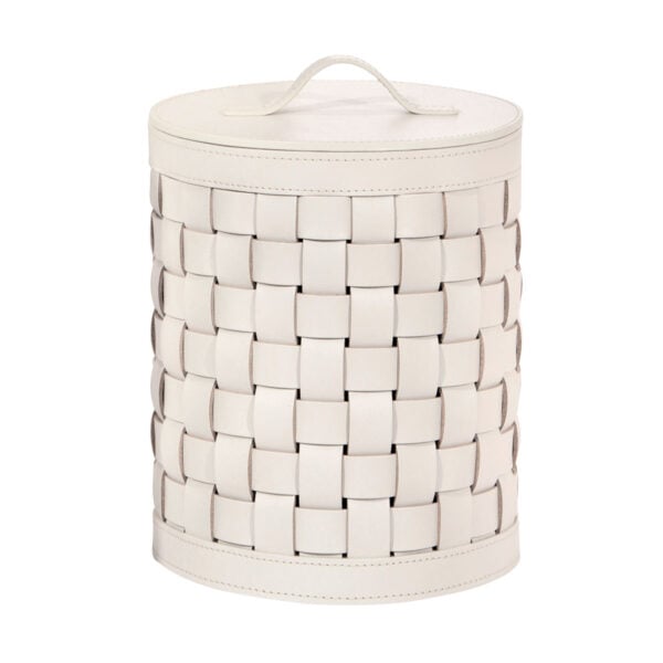 Riviere Barcellona Round Leather Basket | Kneen & Co