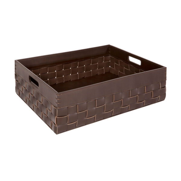 Riviere Barcellona Rectangular Leather Basket | Kneen & Co