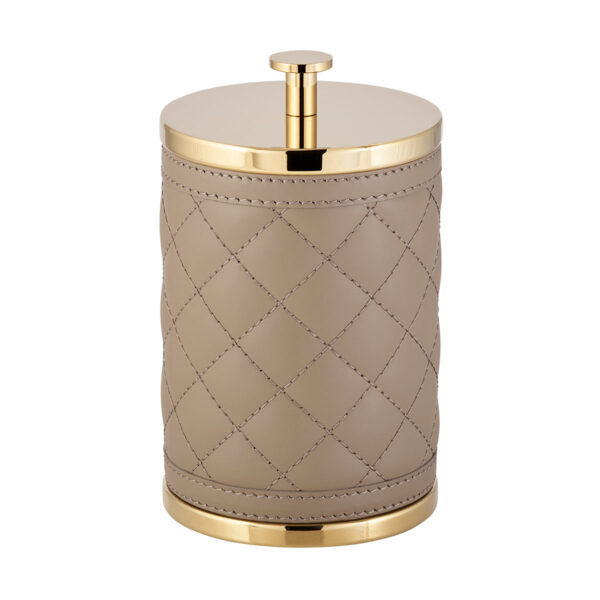 GB-Riviere-BS-LB-PT-g-Box-Round-Quilted-Leather-Chrome-LG-CUTOUT-TAUPE-1200x1200-100KB Riviere Alghero Diamonds Leather Box | Kneen & Co