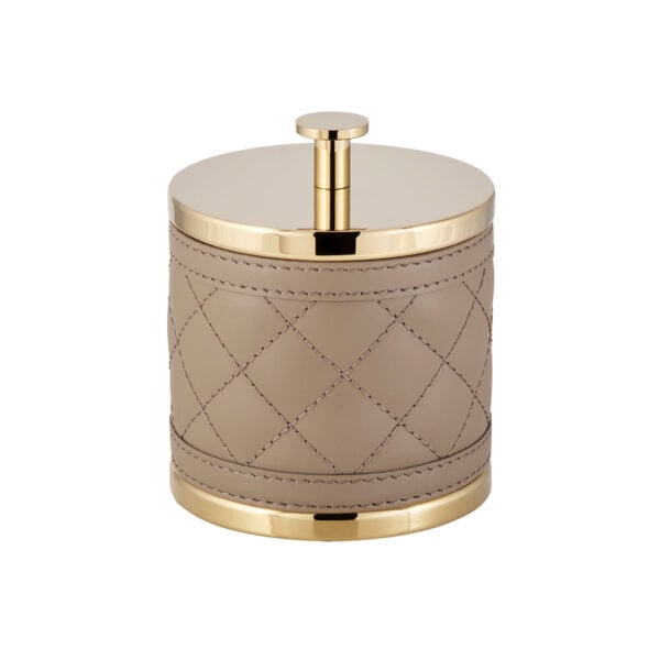 GB-Riviere-BS-SB-PT-g-Box-Round-Quilted-Leather-Chrome-SM-CUTOUT-TAUPE-1200x1200-100KB Riviere Alghero Diamonds Leather Box | Kneen & Co