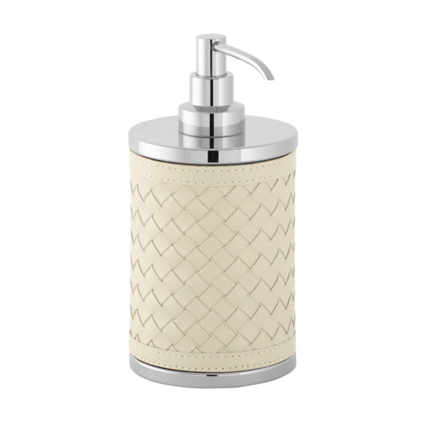 Riviere Alghero Handwoven Leather Soap Dispenser | Kneen & Co
