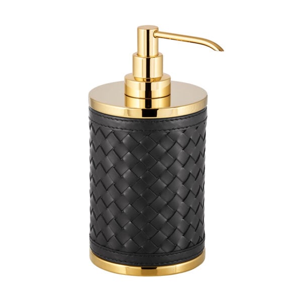 Riviere Alghero Handwoven Leather Soap Dispenser | Kneen & Co