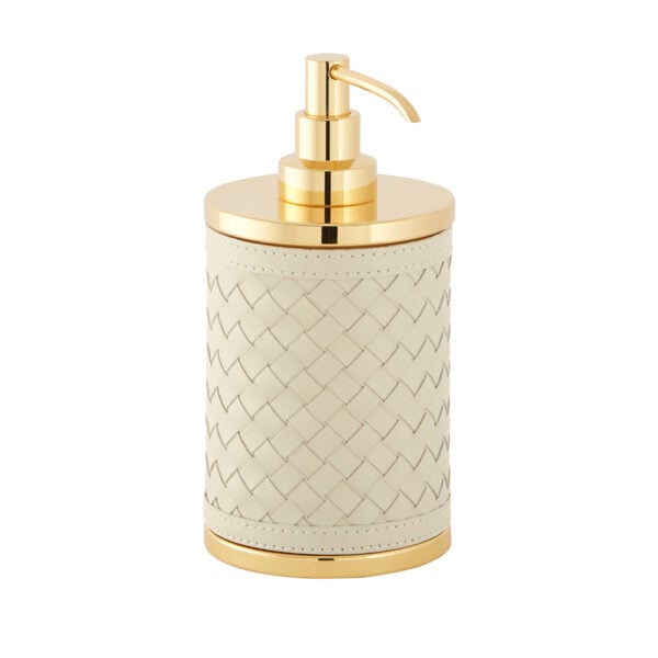 Riviere Alghero Handwoven Leather Soap Dispenser | Kneen & Co